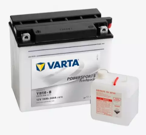 Аккумулятор мотоциклетный VARTA 14 А.ч 190А ПП 514 012 019 FP YB16-B (135x90x167)