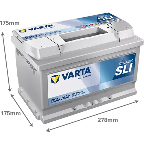 Аккумулятор автомобильный Varta Dynamic SLI E38 6СТ-74 обр.LB3
