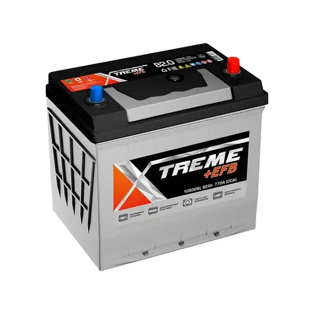 Аккумулятор автомобильный XTREME +EFB 105D26L 82Ah 770A ОП (260x173x225) D26L