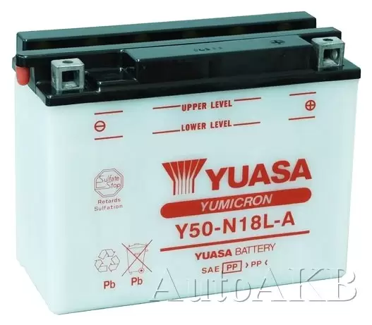 Аккумулятор мото YUASA Y50-N18L-A 20 Ач