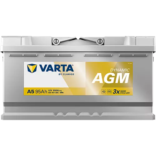 Аккумулятор автомобильный Varta Dynamic AGM A5 595 901 085  6СТ-95 обр.