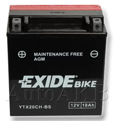 Аккумулятор мото EXIDE ETX20CH-BS YTX20CH-BS 18 Ач