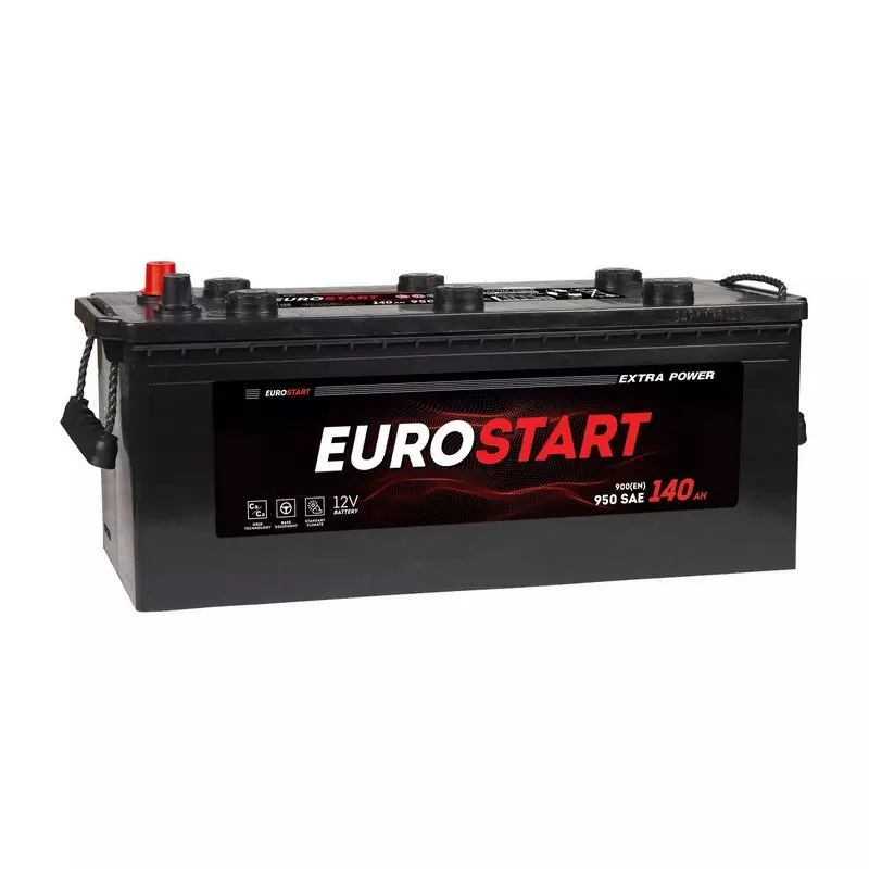Аккумулятор автомобильный EUROSTART Extra Power 140 Ah L+ 900 A ПП (513x189x223)