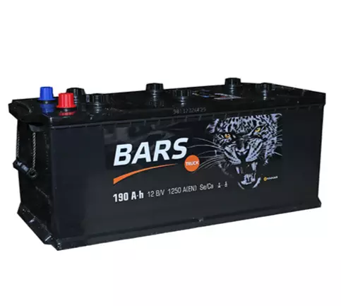 Аккумулятор грузовой BARS 190А.ч 1250А ПП (524x223x223) D5