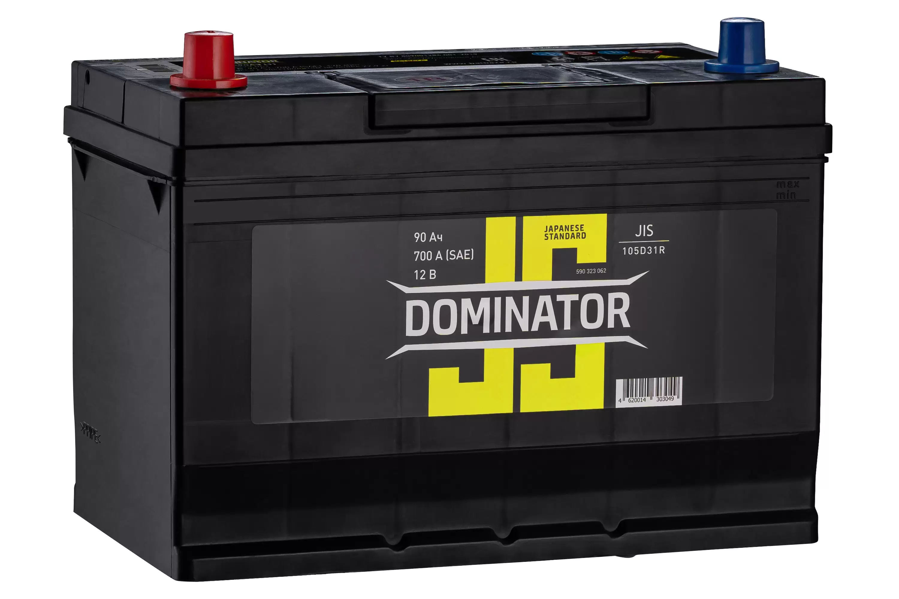 Аккумулятор автомобильный DOMINATOR JIS 6СТ-90 Ач прям. 105D31R (арт.590323062)
