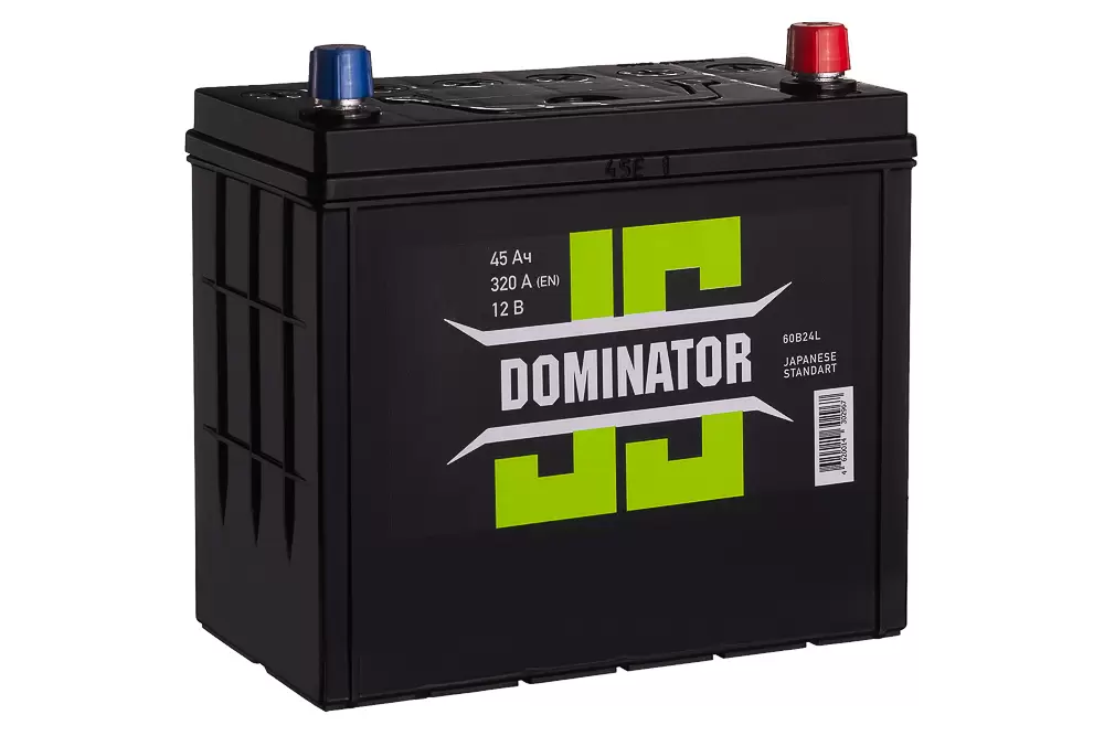 Аккумулятор автомобильный DOMINATOR JIS 6СТ-45 Ач обр. 60B24L (арт.545315062)