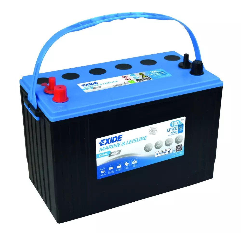 Аккумулятор лодочный EXIDE DUAL AGM EP900 100 Ач