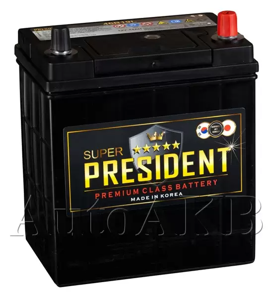 Аккумулятор автомобильный Super President 46B19L 6СТ-44 Ач обр.
