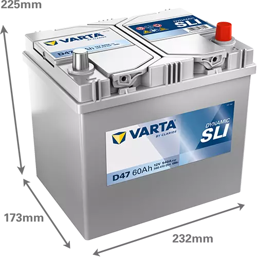 Аккумулятор автомобильный Varta Dynamic SLI D47 6СТ-60 Ач обр. (75D23L)