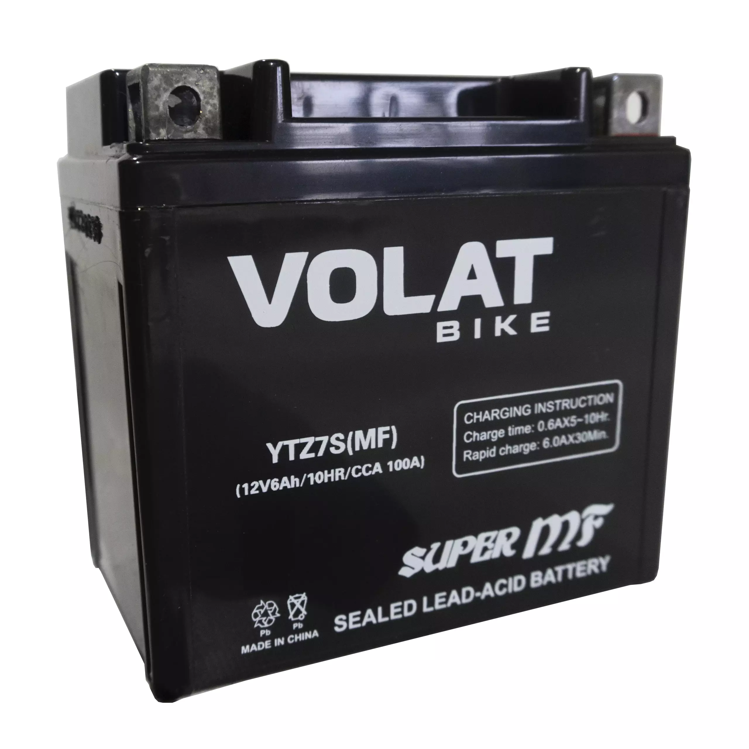 Аккумулятор мотоциклетный Volat 6Ah 100А YTZ7S ОП (MF) R+ (113x70x106)