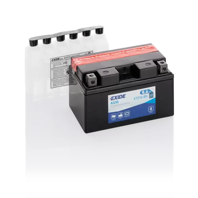 Аккумулятор мото EXIDE ETZ10-BS / YTZ10-BS 8.6 Ач